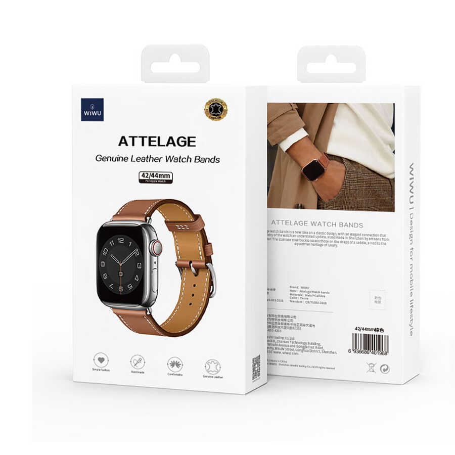 Watch 40mm Wiwu Attleage Watchband Hakiki Deri Kordon