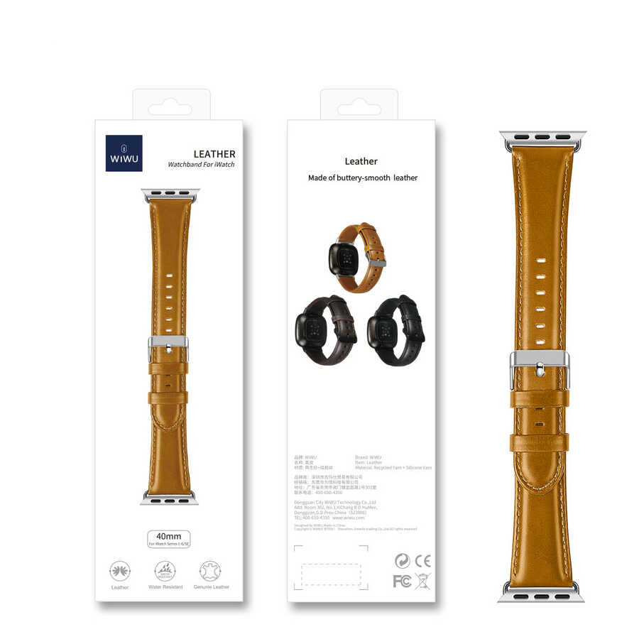 Watch 40mm Wiwu Leather Watchband Deri Kordon