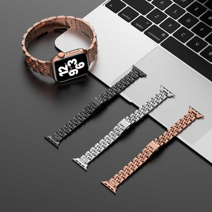 Watch 40mm Wiwu Seven Beads Steel Belt Metal Kordon