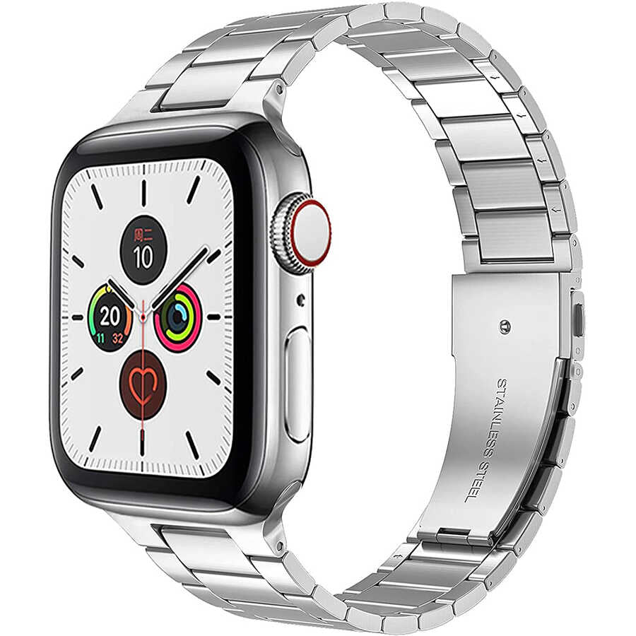 Watch 40mm Wiwu Ultra Thin Steel Belt Three Beads Metal Kordon