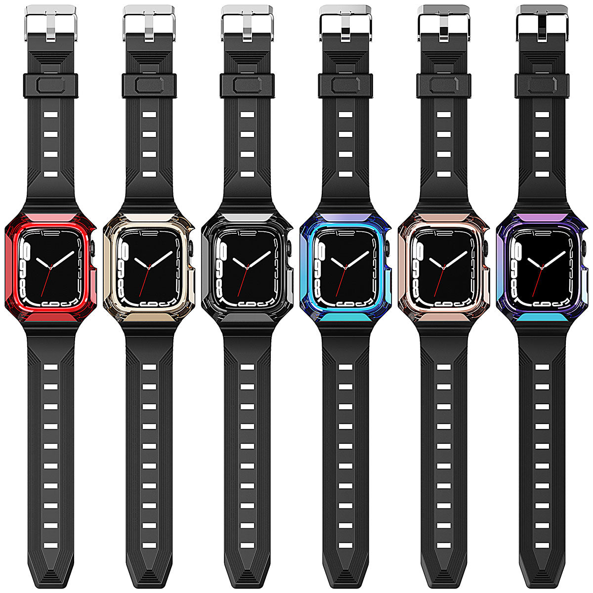 Watch 40mm Zore KRD-88 Sert PC Kasa Koruyuculu Silikon Kordon