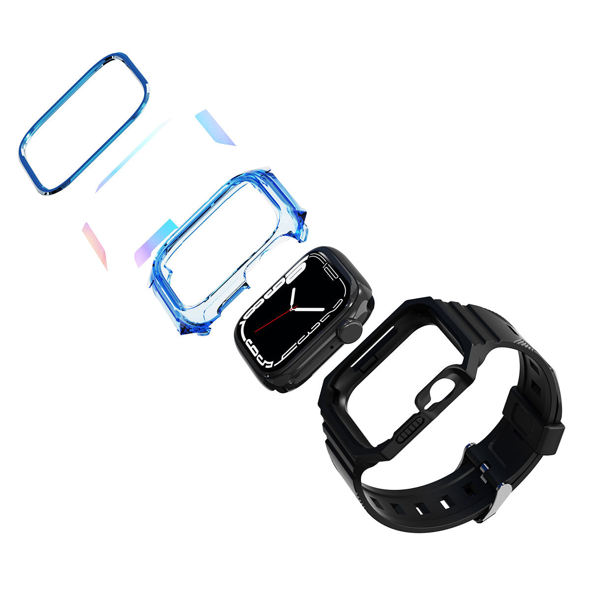 Watch 40mm Zore KRD-88 Sert PC Kasa Koruyuculu Silikon Kordon