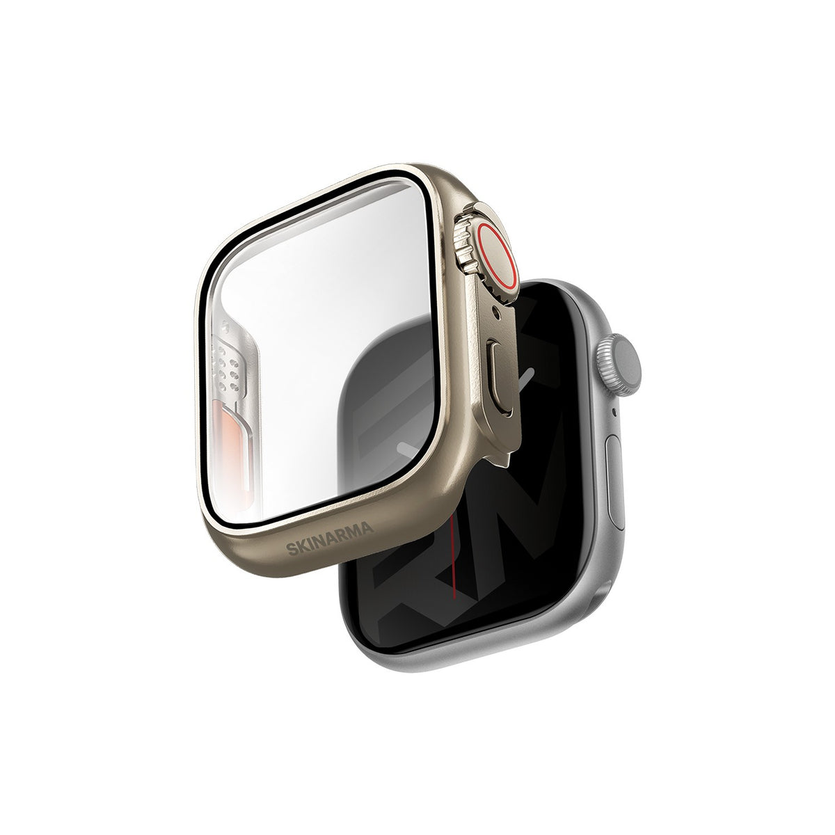 Watch 42mm Skinarma Gado Pro Dijital Taç Korumalı Kasa ve Ekran Koruyucu