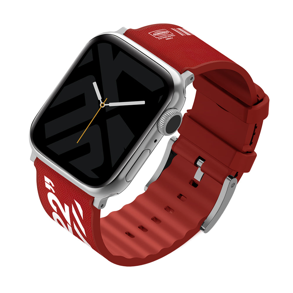Watch 42mm SkinArma Taihi Sora Yazı Desenli Deri Görünümlü Silikon Kordon