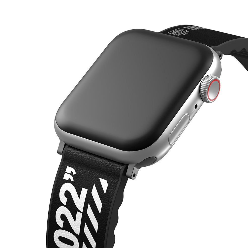Watch 42mm SkinArma Taihi Sora Yazı Desenli Deri Görünümlü Silikon Kordon