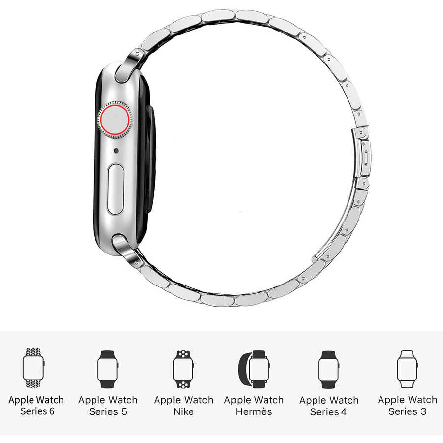 Watch 42mm Wiwu Ultra Thin Steel Belt Three Beads Metal Kordon