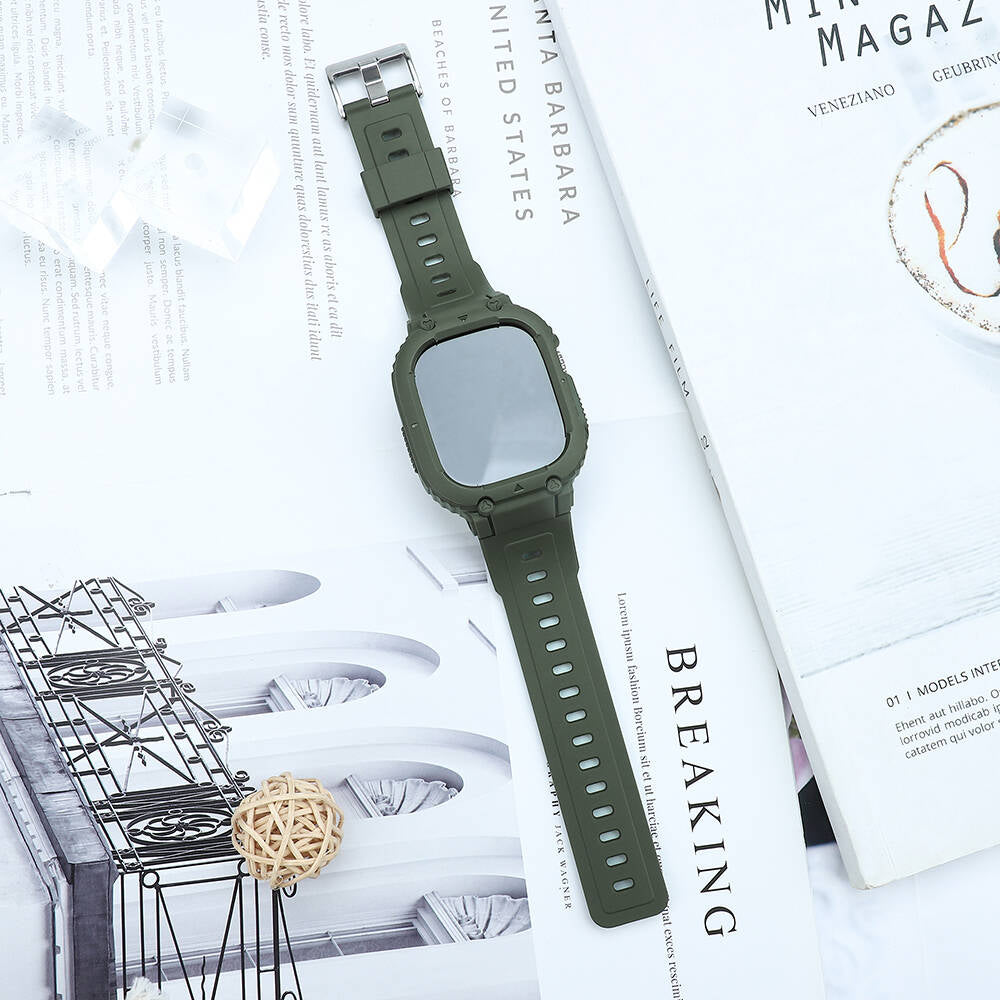 Watch 42mm Wiwu Wi-WB014 Armor Serisi 2in1 Sert PC Kasa Koruyuculu Silikon Kordon