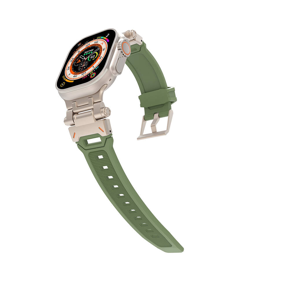 Watch 42mm Zore KRD-108 Metal Başlıklı Silikon Kordon