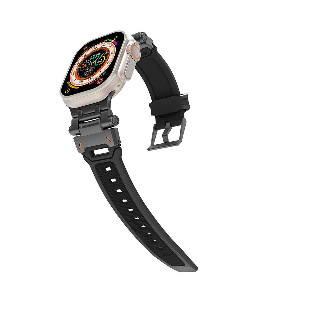 Watch 42mm Zore KRD-108 Metal Başlıklı Silikon Kordon