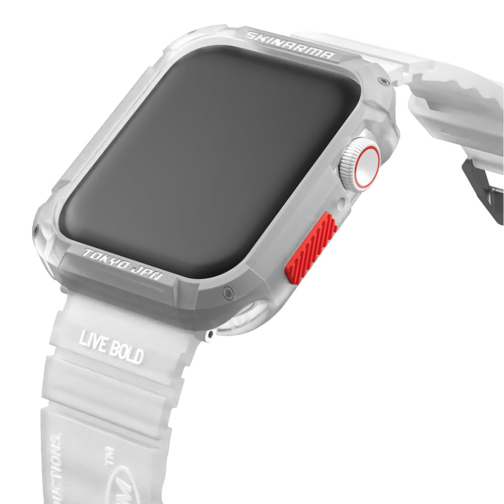 Watch 44mm SkinArma Kurono Sert PC Kasa Koruyucu + Shokku Silikon Kordon