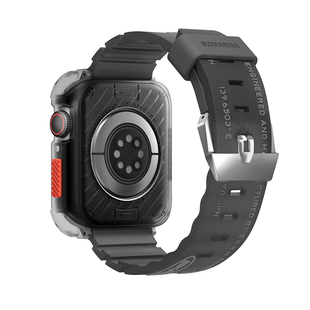 Watch 44mm SkinArma Kurono Sert PC Kasa Koruyucu + Shokku Silikon Kordon