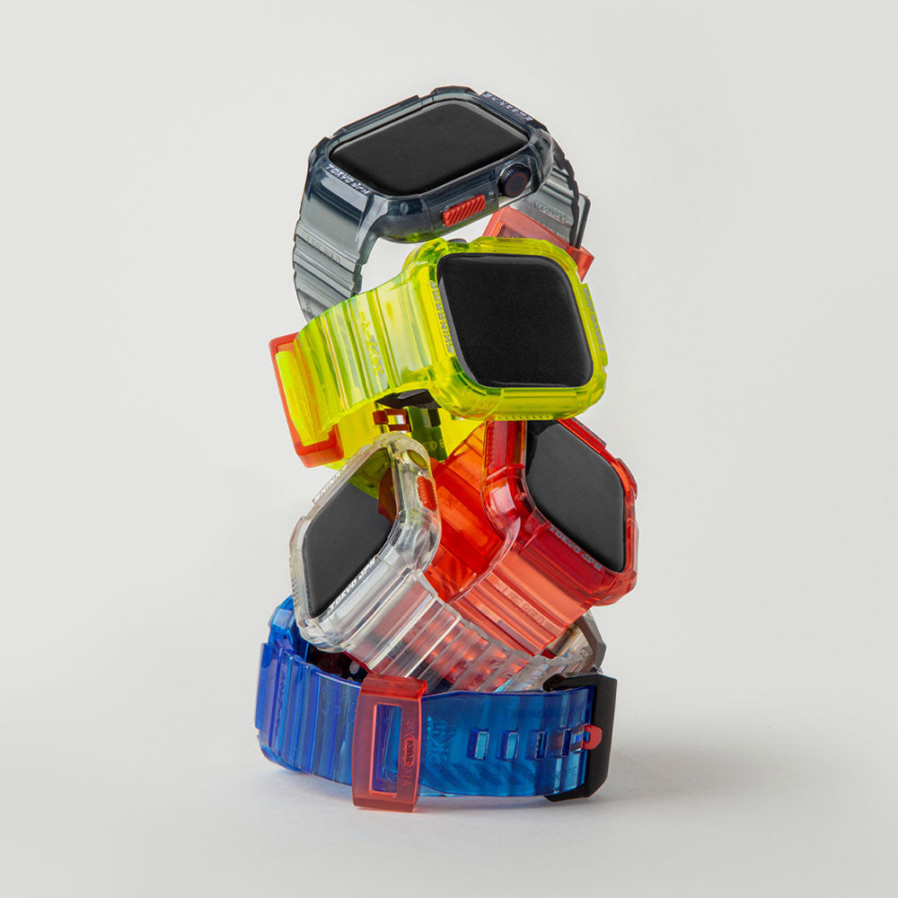 Watch 44mm SkinArma Saido Sert PC Kasa Koruyuculu Silikon Kordon
