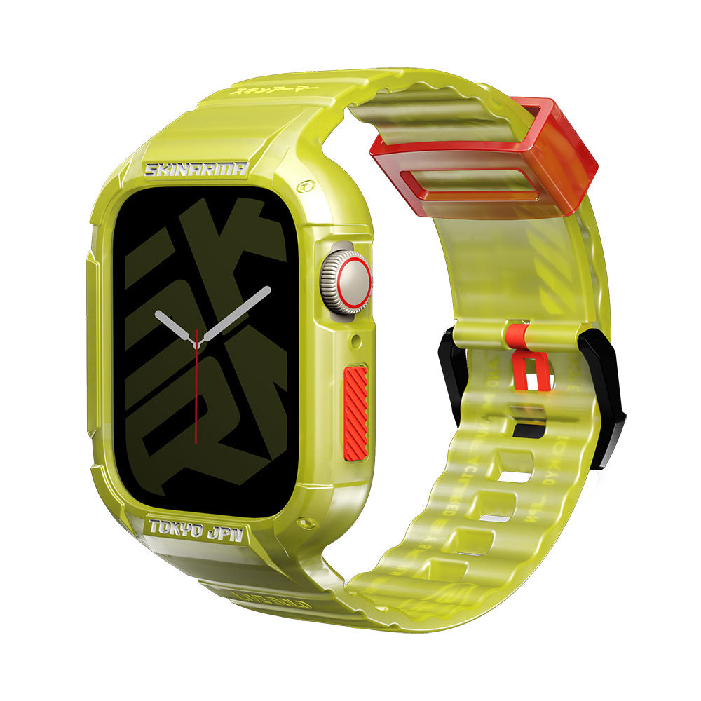 Watch 44mm SkinArma Saido Sert PC Kasa Koruyuculu Silikon Kordon