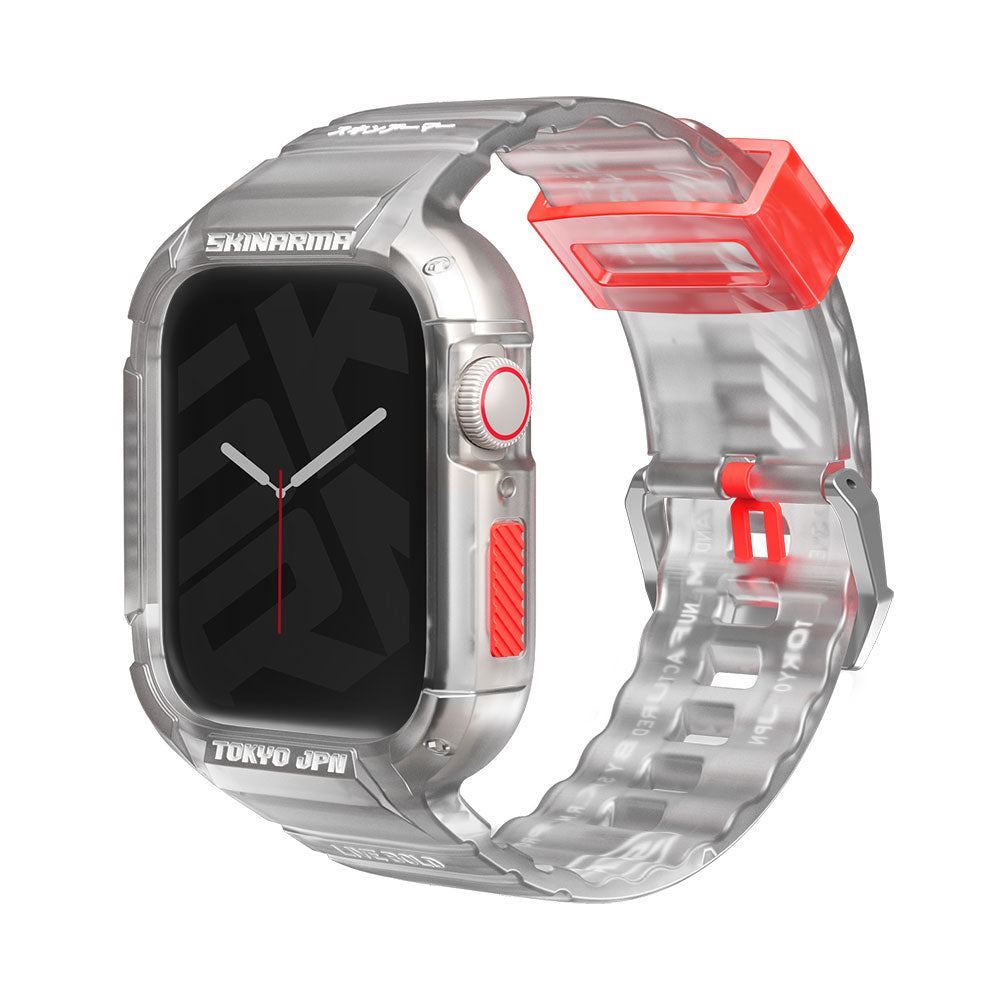 Watch 44mm SkinArma Saido Sert PC Kasa Koruyuculu Silikon Kordon