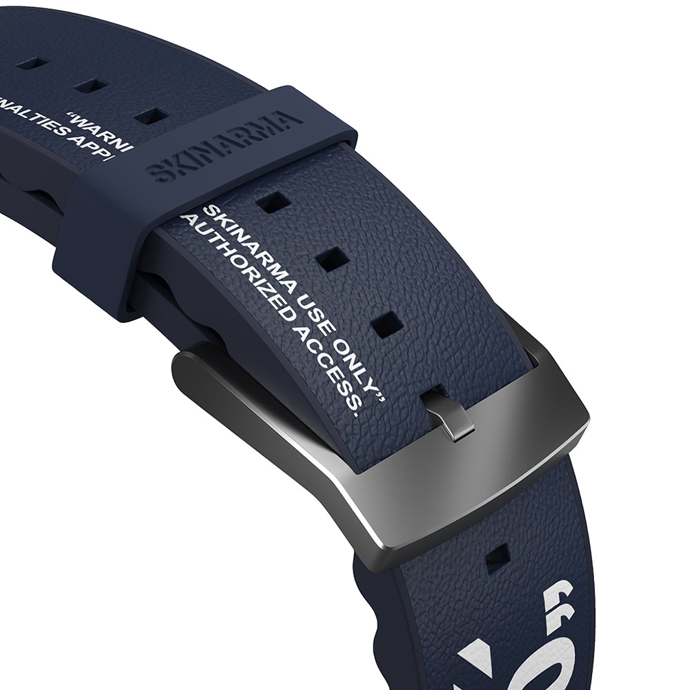 Watch 44mm SkinArma Taihi Sora Yazı Desenli Deri Görünümlü Silikon Kordon