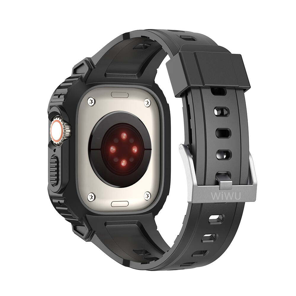 Watch 44mm Wiwu Wi-WB014 Armor Serisi 2in1 Sert PC Kasa Koruyuculu Silikon Kordon