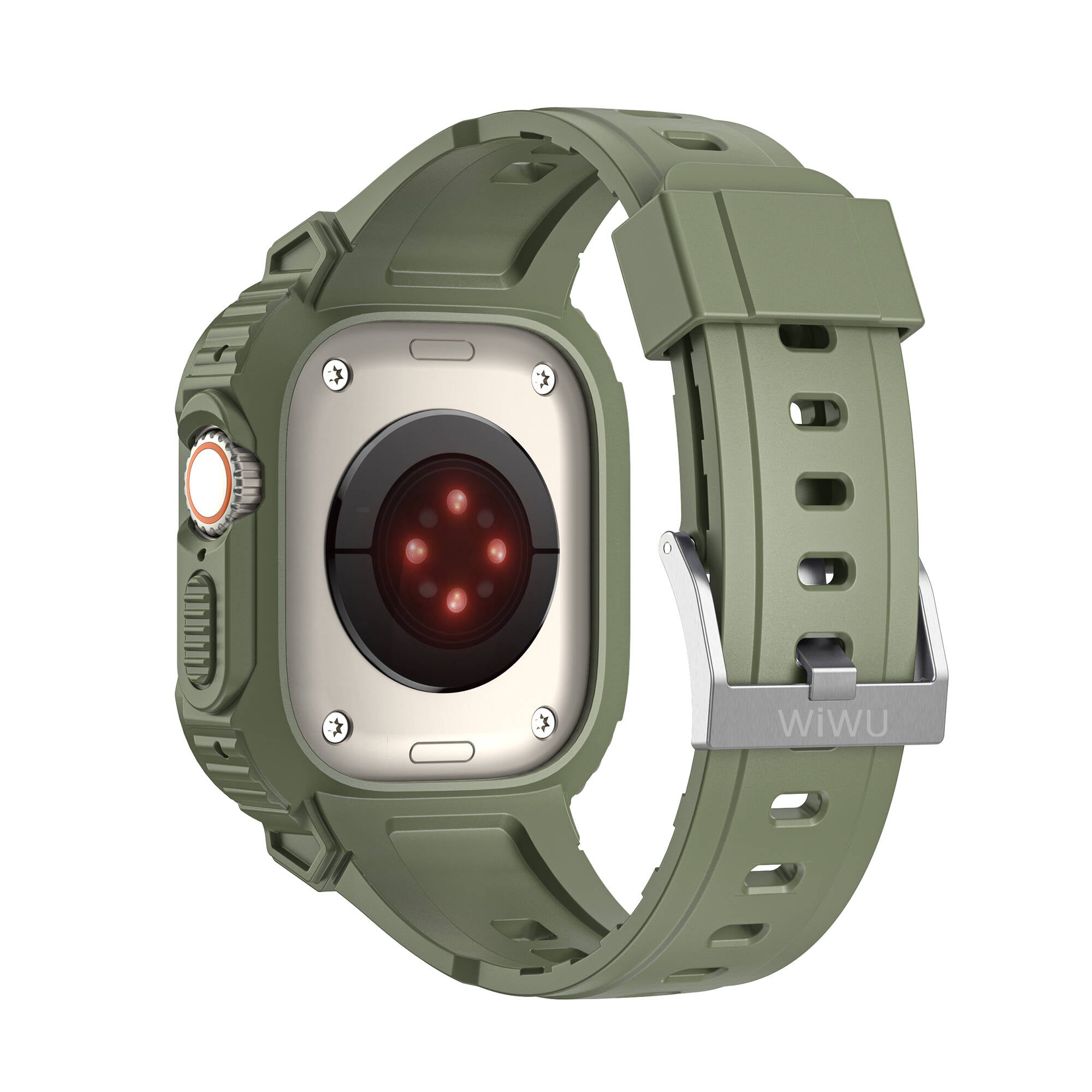 Watch 44mm Wiwu Wi-WB014 Armor Serisi 2in1 Sert PC Kasa Koruyuculu Silikon Kordon