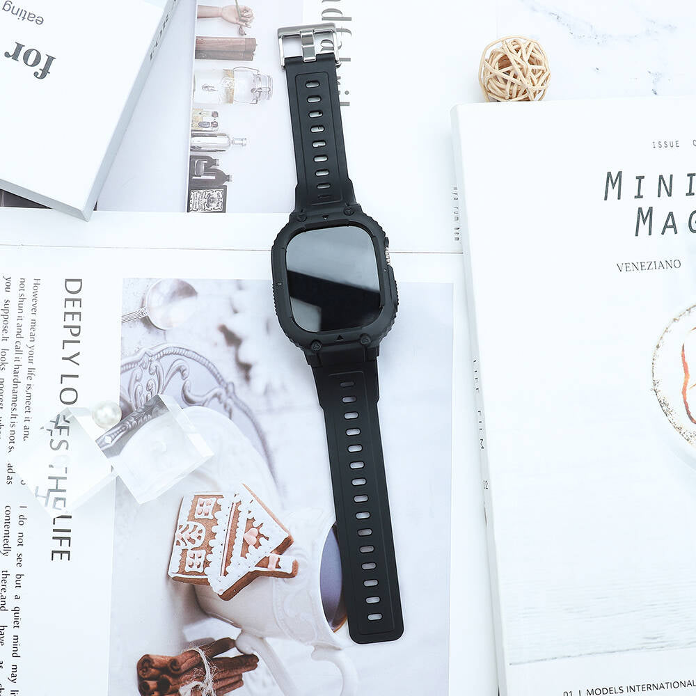 Watch 44mm Wiwu Wi-WB014 Armor Serisi 2in1 Sert PC Kasa Koruyuculu Silikon Kordon