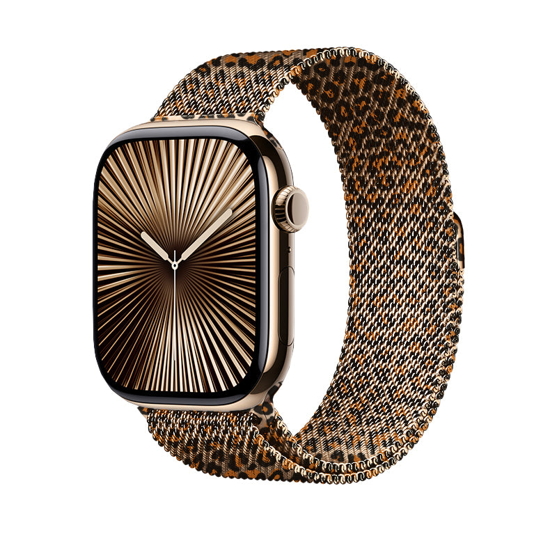 Watch 44mm Zore KRD-01 Leopar Desenli Metal Kordon