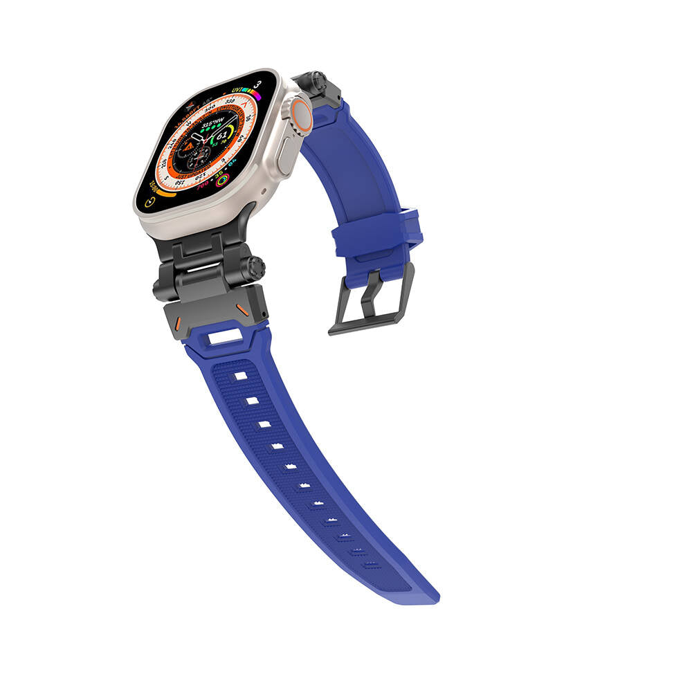 Watch 44mm Zore KRD-108 Metal Başlıklı Silikon Kordon