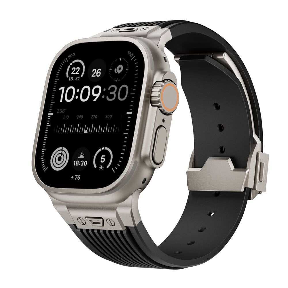 Watch 44mm Zore KRD-113 Spor Görünümlü Silikon Kordon