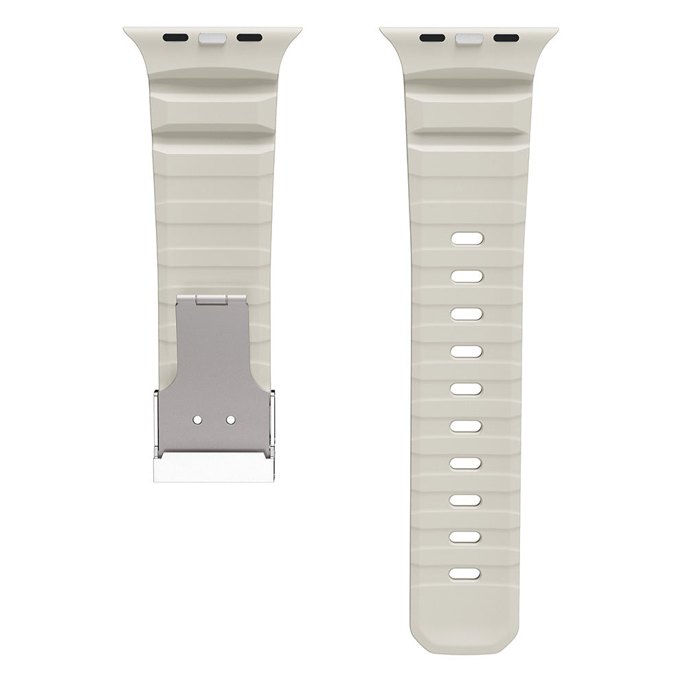 Watch 44mm Zore KRD-145 Metal Tokalı Silikon Kordon