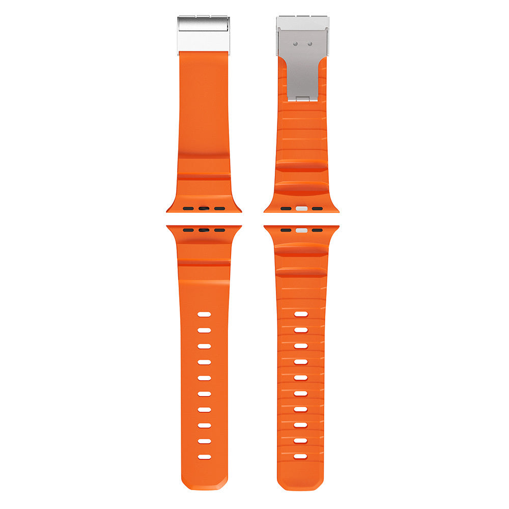 Watch 44mm Zore KRD-145 Metal Tokalı Silikon Kordon