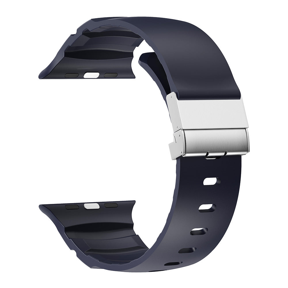 Watch 44mm Zore KRD-145 Metal Tokalı Silikon Kordon