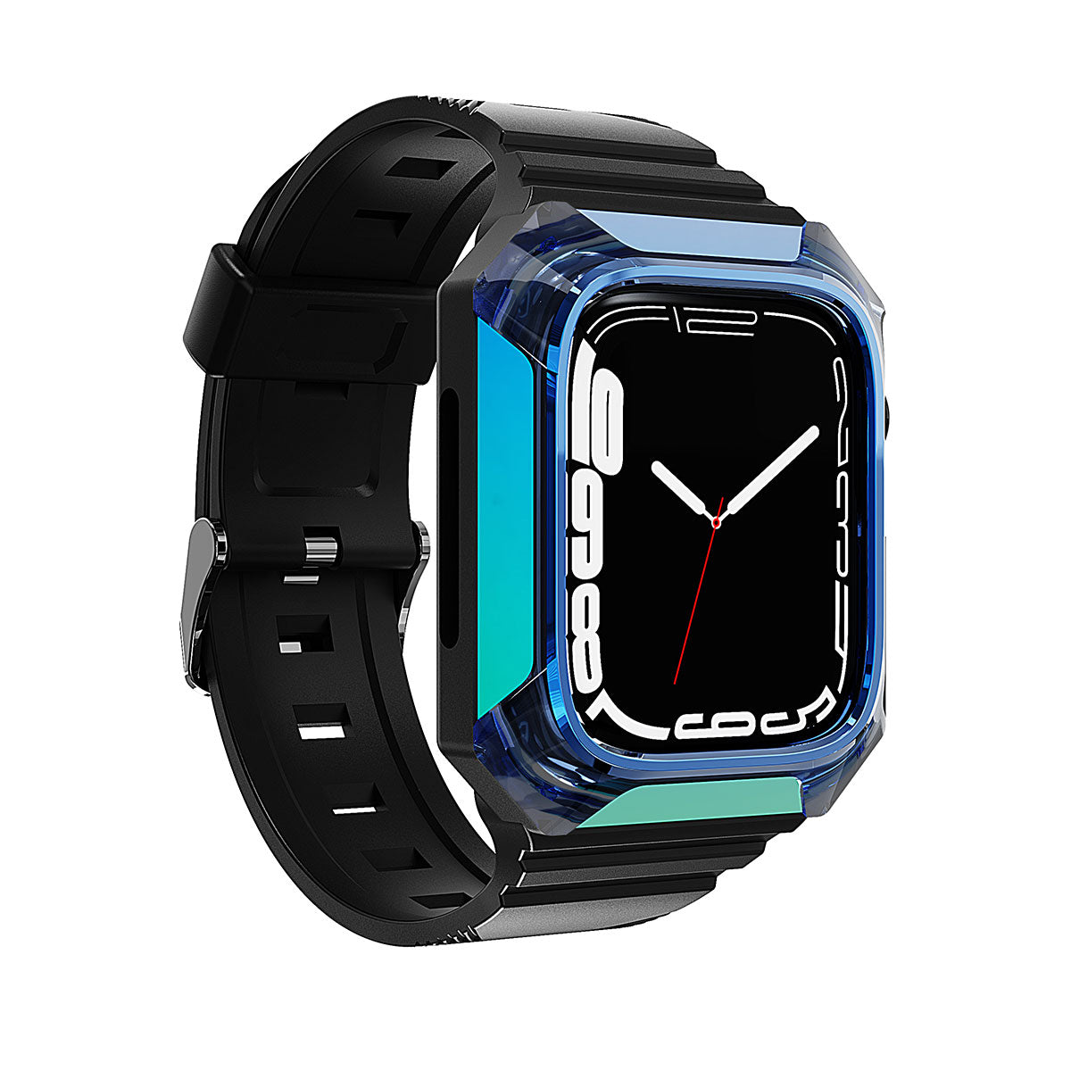 Watch 44mm Zore KRD-88 Sert PC Kasa Koruyuculu Silikon Kordon