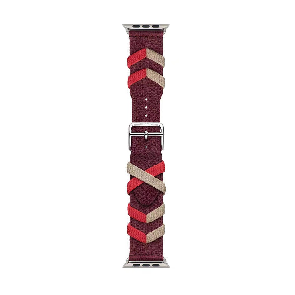 Watch 44mm Zore KRD-97 Sarmal Örgü Tasarımlı Kordon