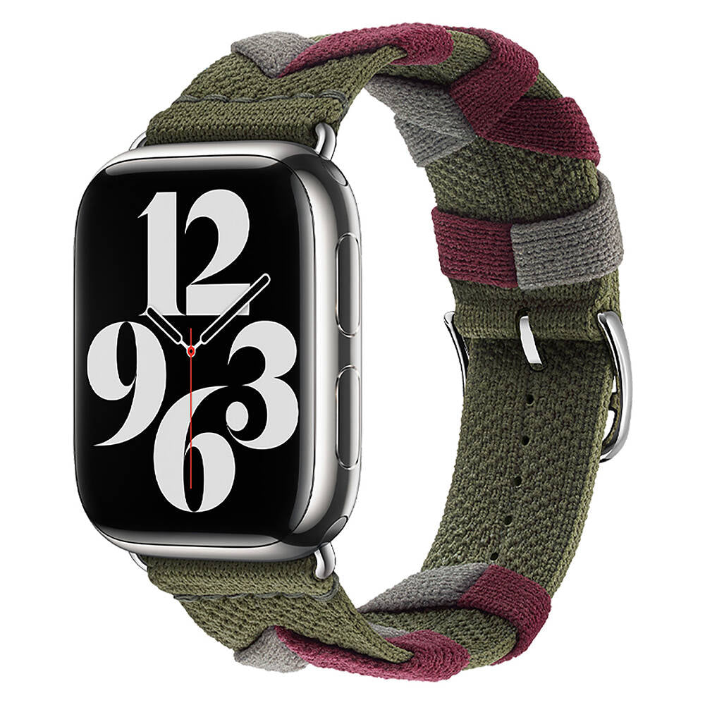 Watch 44mm Zore KRD-97 Sarmal Örgü Tasarımlı Kordon