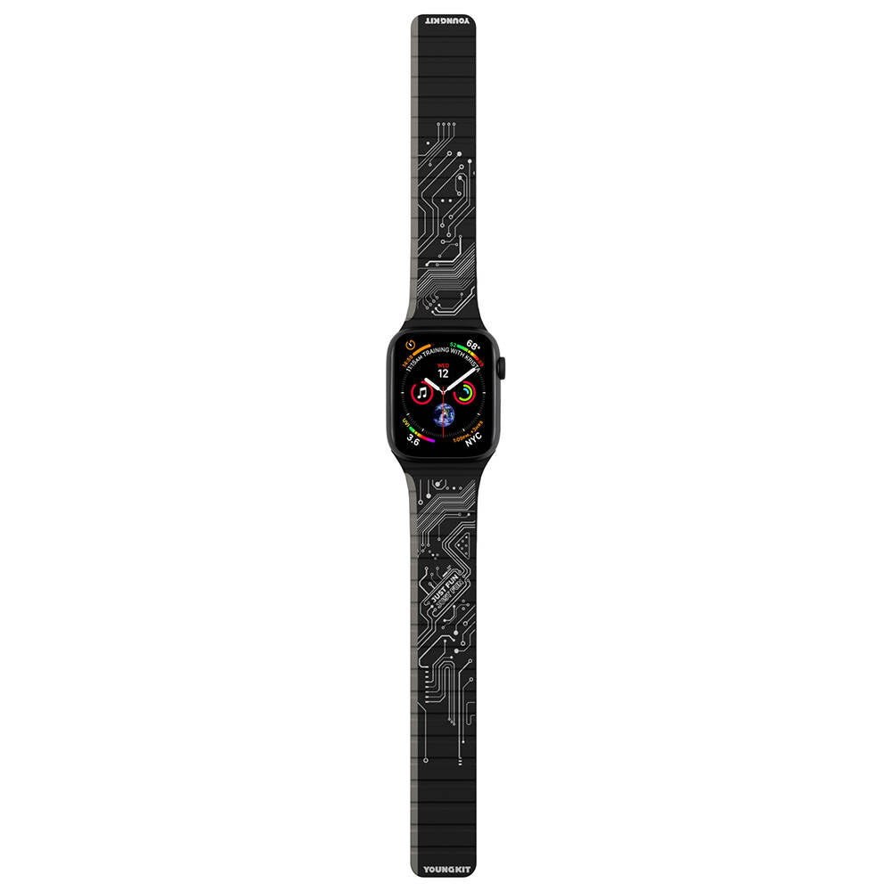 Watch 7 45mm Kordon Youngkit Technological Magnetik Tak Çıkar Silikon Strap Kayış