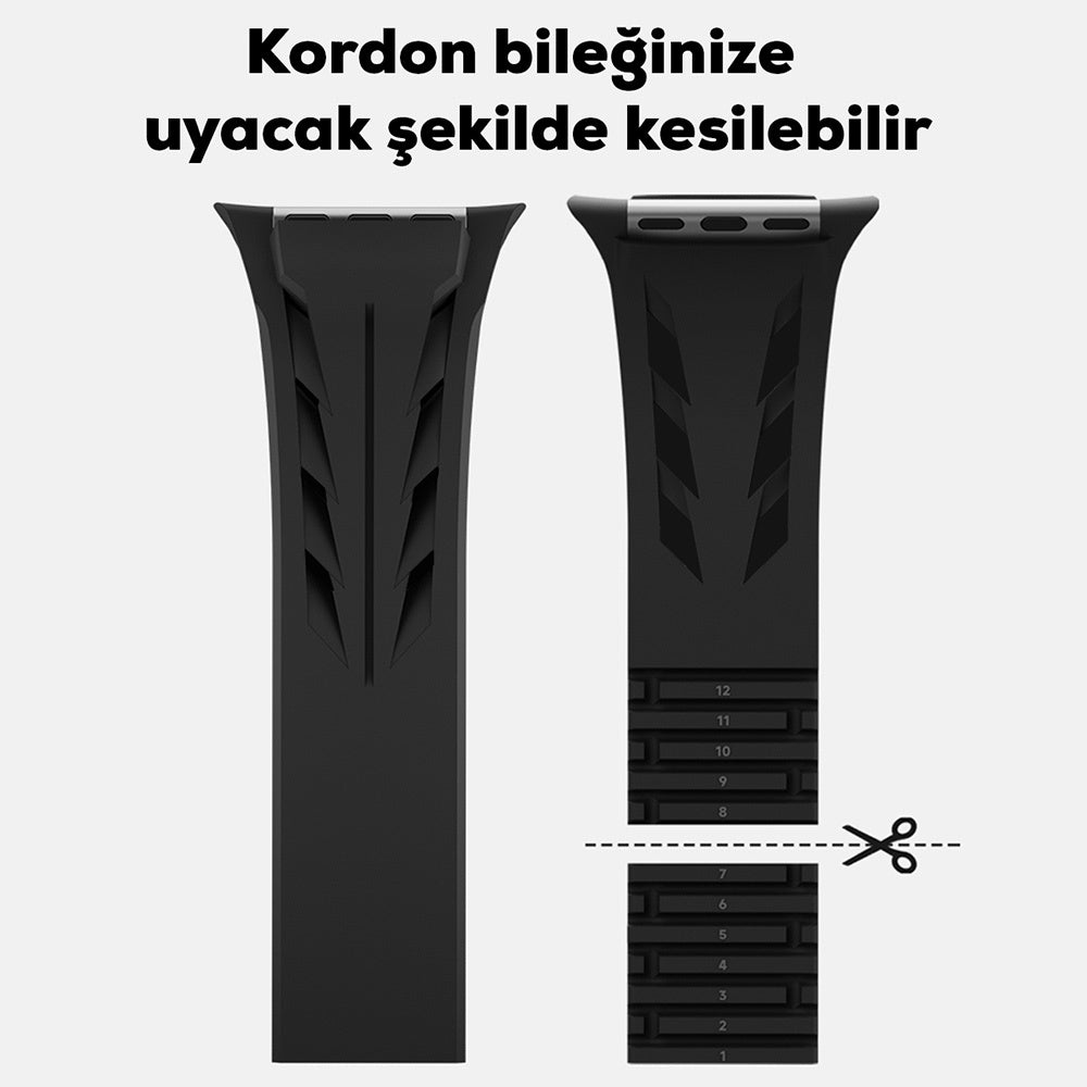 Watch 7 45mm KRD-127 Metal Tokalı Silikon Kordon