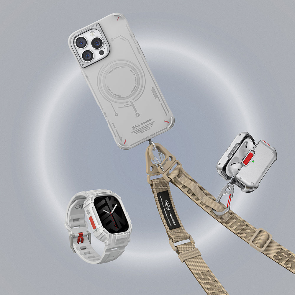 Watch 7 45mm Skinarma Mecha 2in1 TPU Kasa Koruyucu + Silikon Kordon