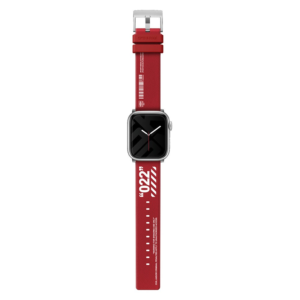 Watch 7 45mm SkinArma Taihi Sora Yazı Desenli Deri Görünümlü Silikon Kordon