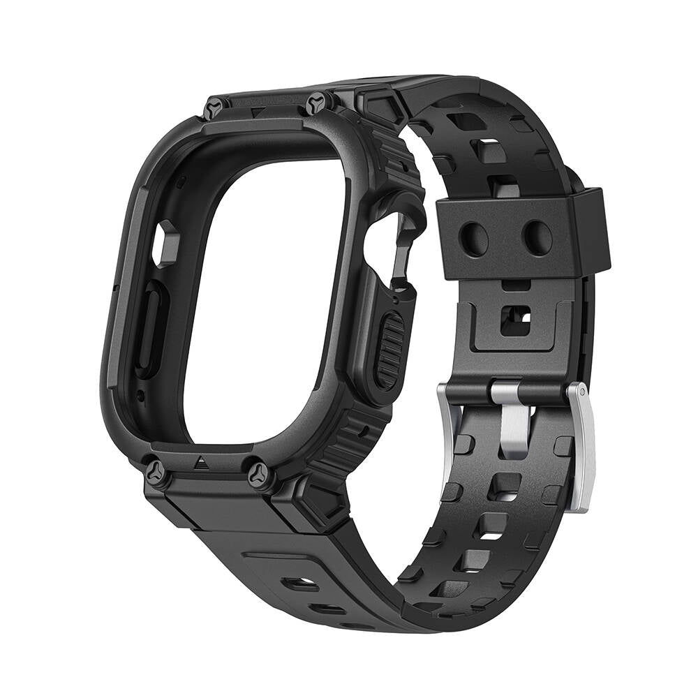 Watch 7 45mm Wiwu Wi-WB014 Armor Serisi 2in1 Sert PC Kasa Koruyuculu Silikon Kordon