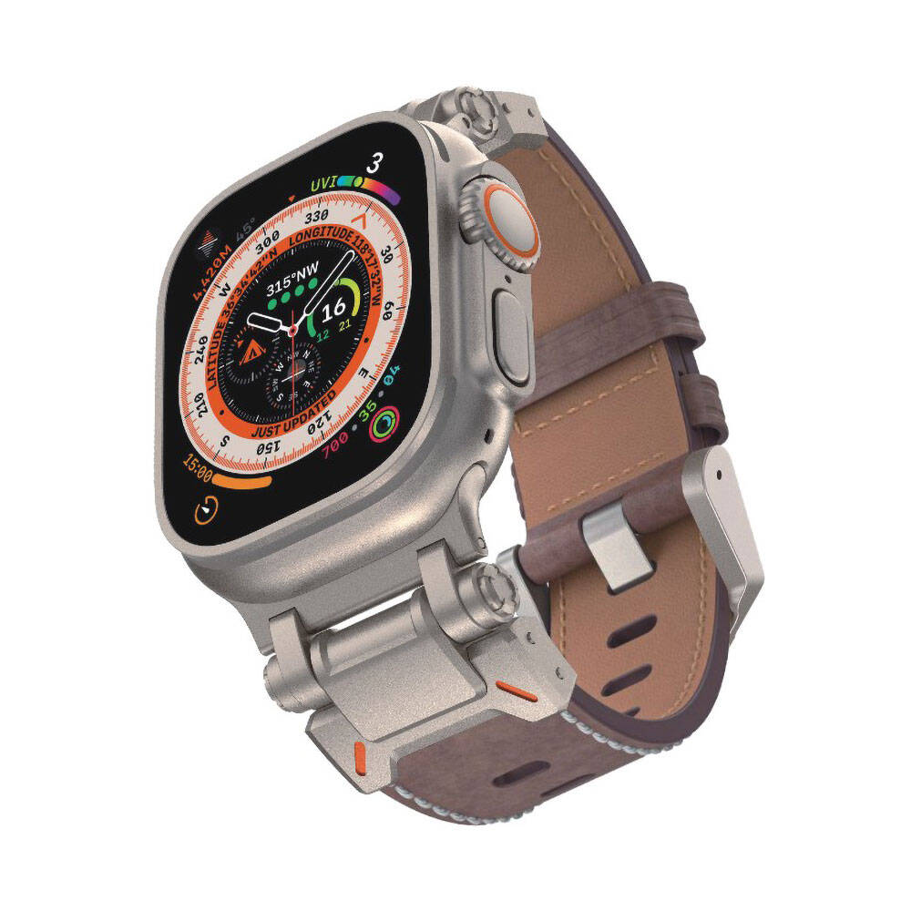 Watch 7 45mm Zore KRD-114 Metal Başlıklı Suni Deri Kordon