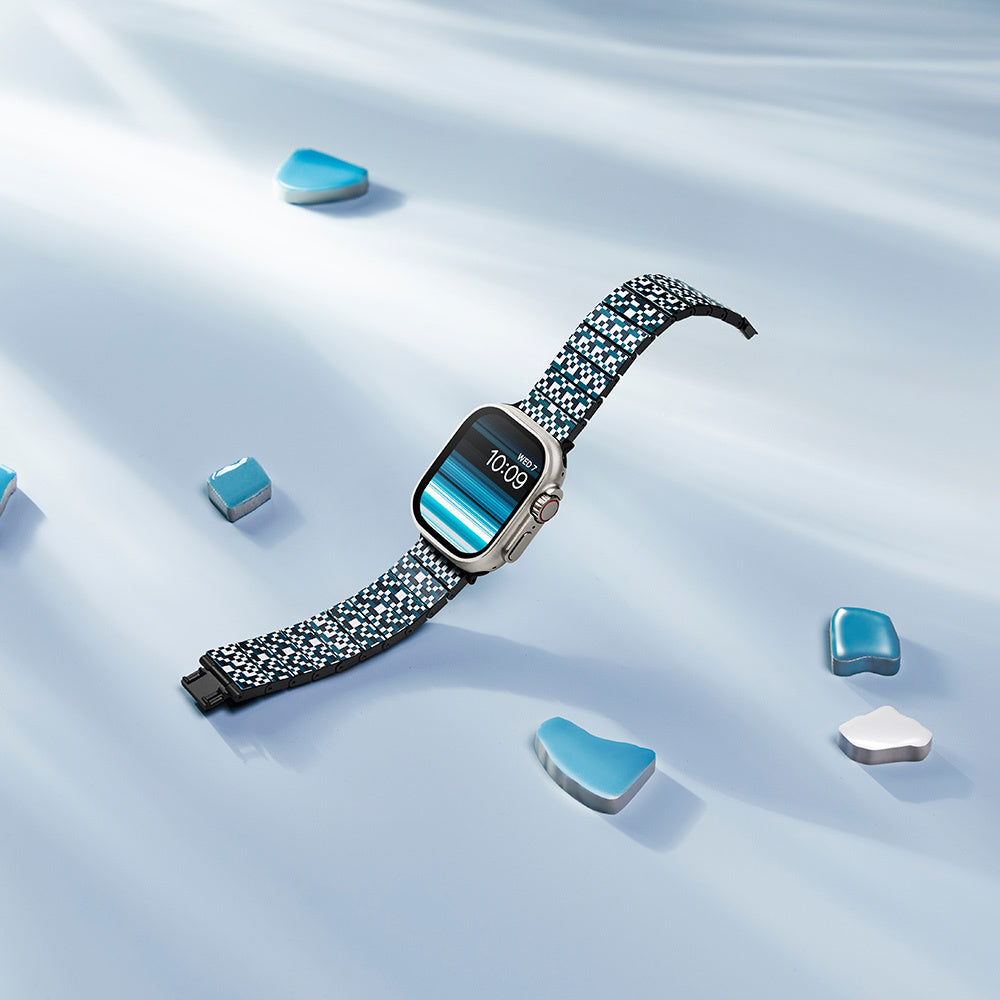 Watch Serisi Uyumlu Aramid Fiber ve Karbon Fiber Pitaka Dreamland ChromaCarbon Serisi Mosaic Universal Kordon