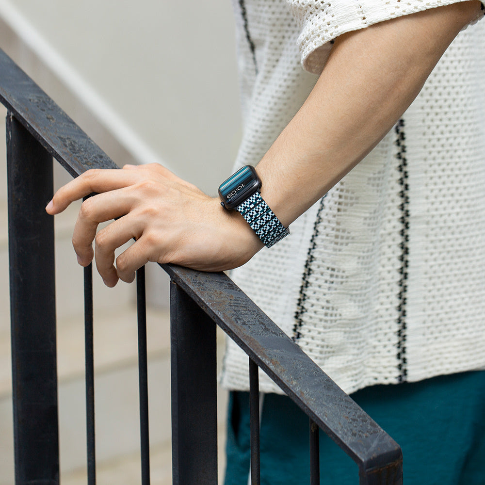 Watch Serisi Uyumlu Aramid Fiber ve Karbon Fiber Pitaka Dreamland ChromaCarbon Serisi Mosaic Universal Kordon