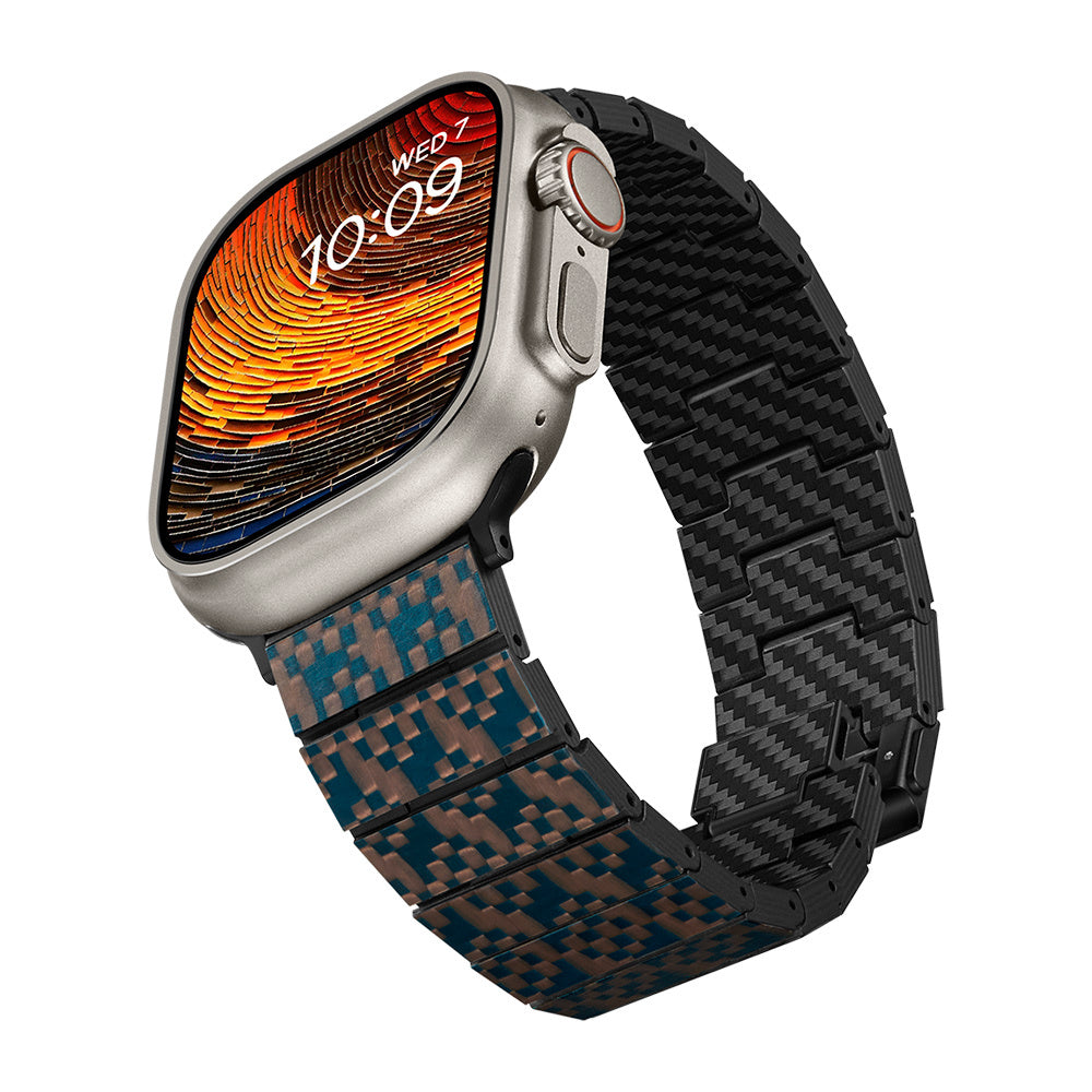 Watch Serisi Uyumlu Aramid Fiber ve Karbon Fiber Pitaka Dreamland ChromaCarbon Serisi Stairs Universal Kordon