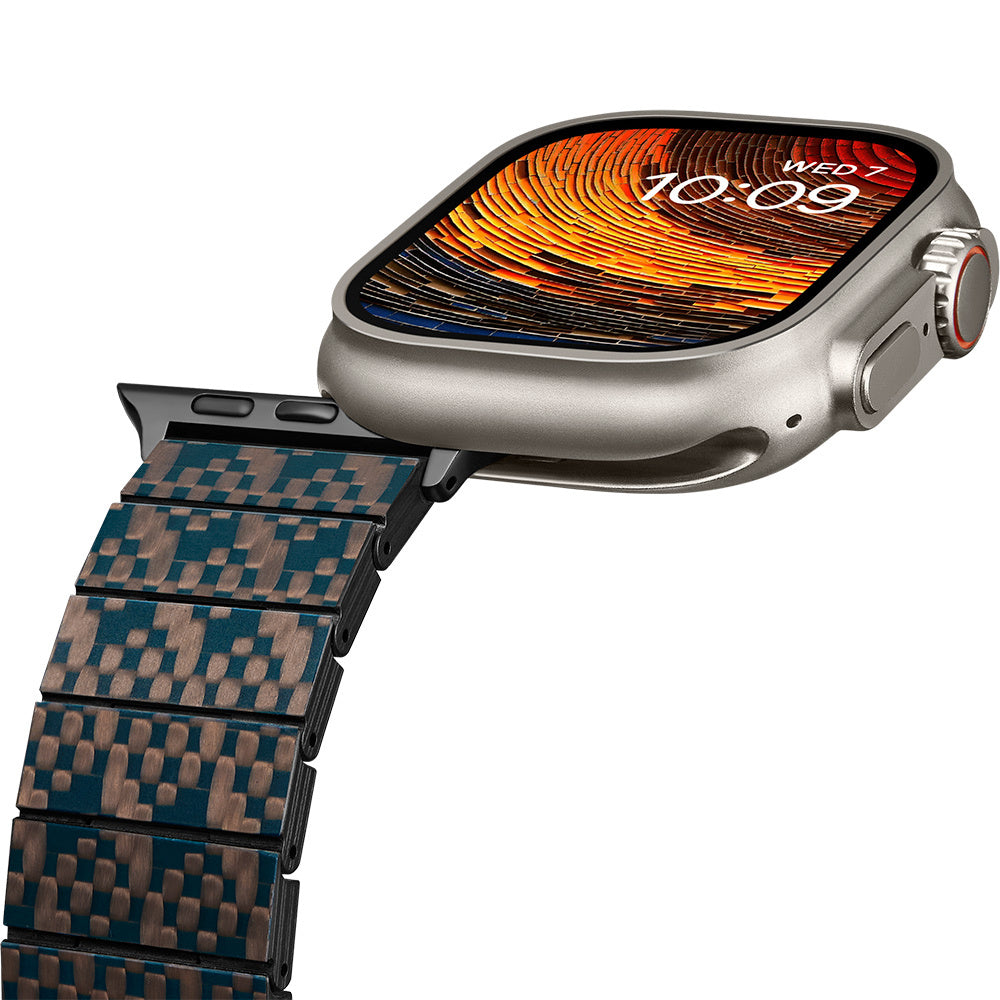 Watch Serisi Uyumlu Aramid Fiber ve Karbon Fiber Pitaka Dreamland ChromaCarbon Serisi Stairs Universal Kordon