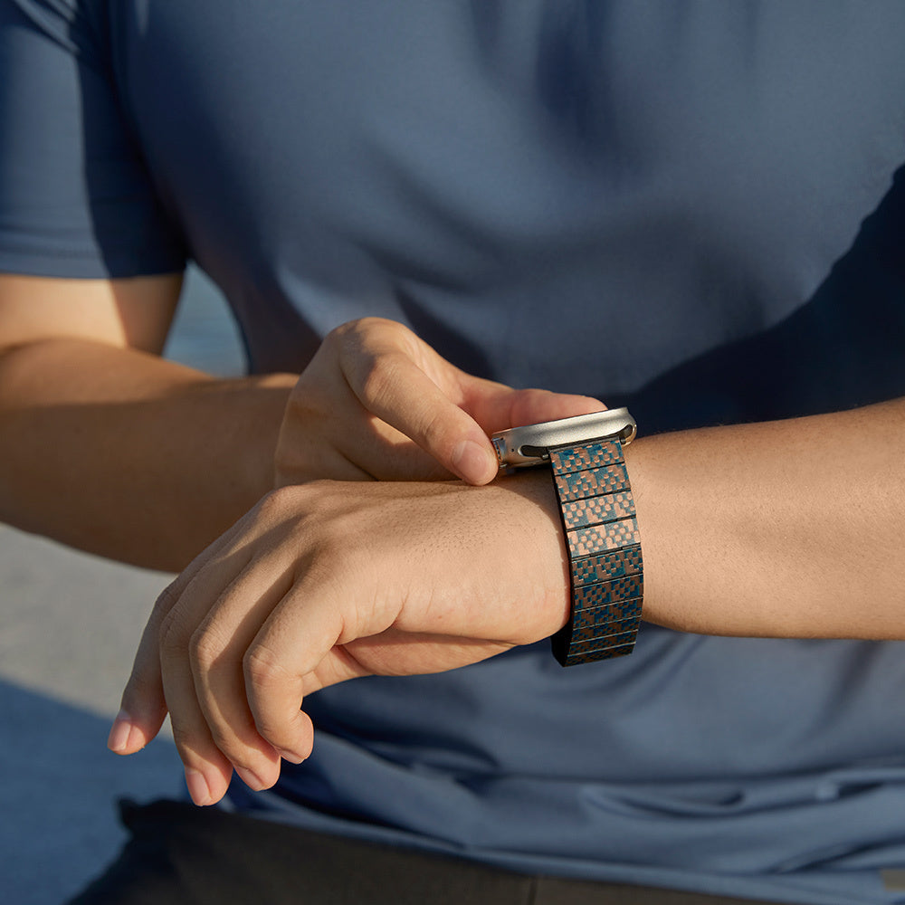 Watch Serisi Uyumlu Aramid Fiber ve Karbon Fiber Pitaka Dreamland ChromaCarbon Serisi Stairs Universal Kordon