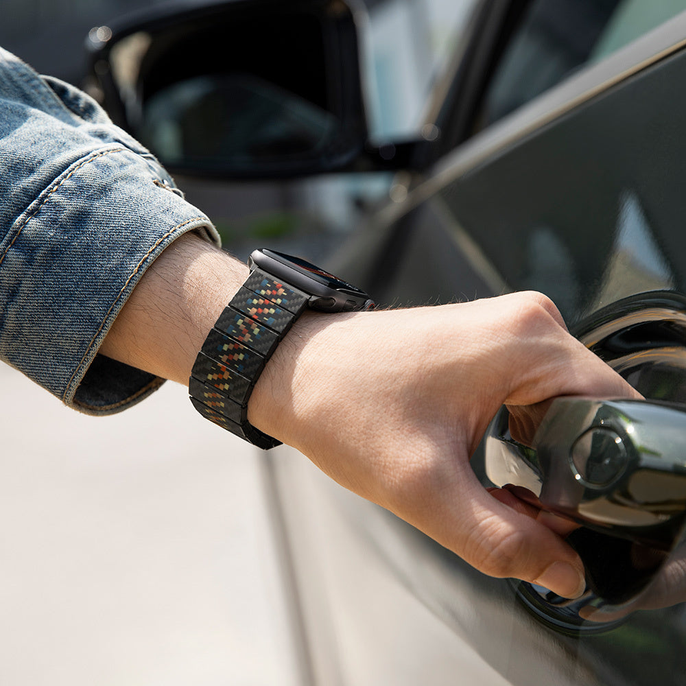 Watch Serisi Uyumlu Aramid Fiber ve Karbon Fiber Pitaka Modern Serisi Rhapsody Universal Kordon