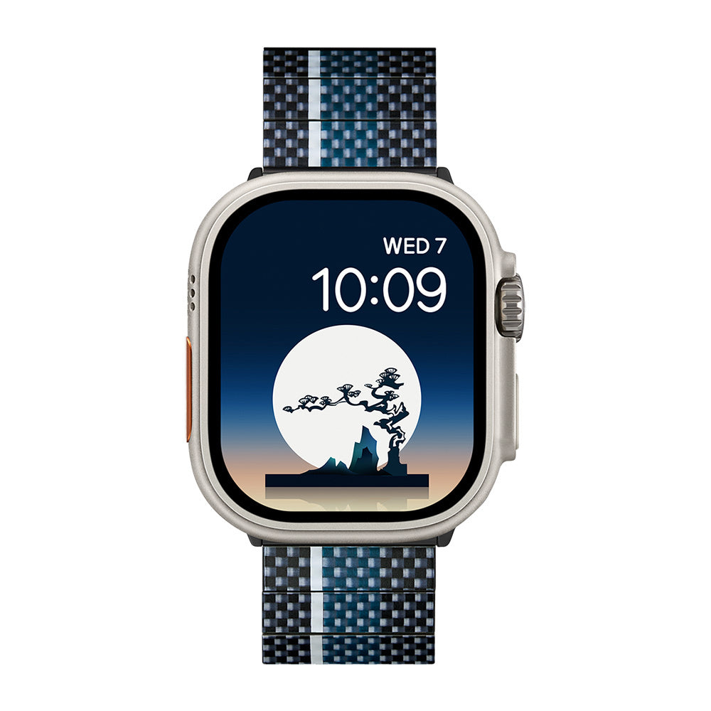 Watch Serisi Uyumlu Aramid Fiber ve Karbon Fiber Pitaka Poetry of Things ChromaCarbon Serisi Moon Universal Kordon