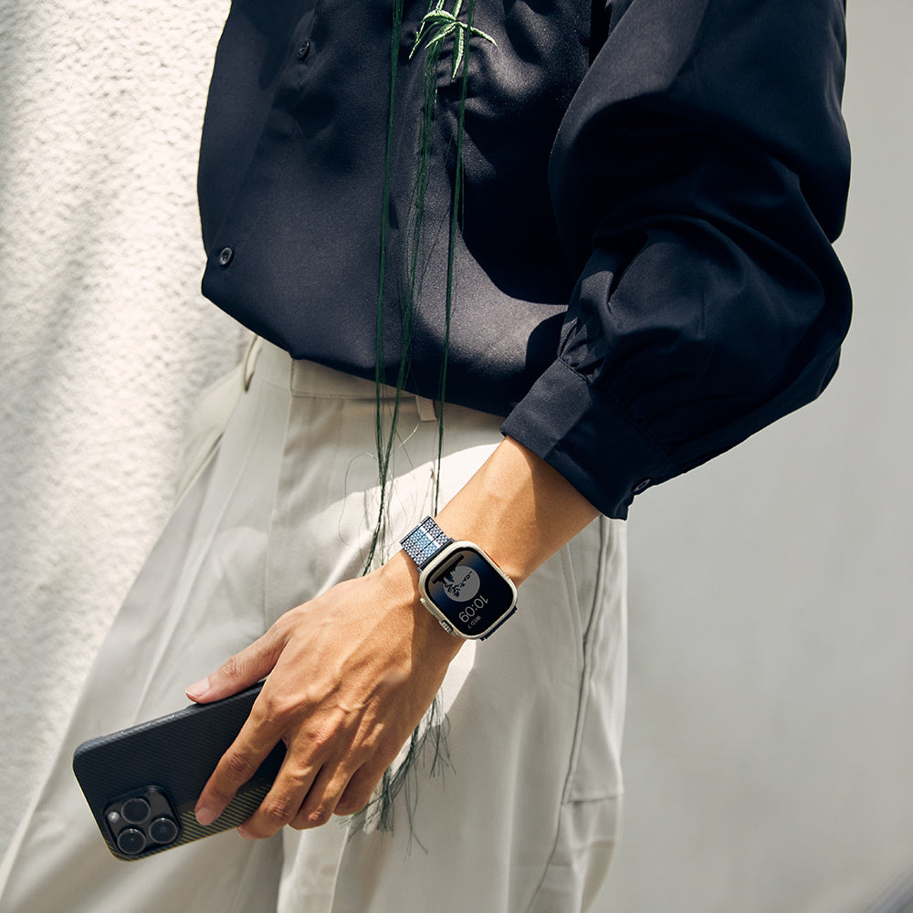 Watch Serisi Uyumlu Aramid Fiber ve Karbon Fiber Pitaka Poetry of Things ChromaCarbon Serisi Moon Universal Kordon