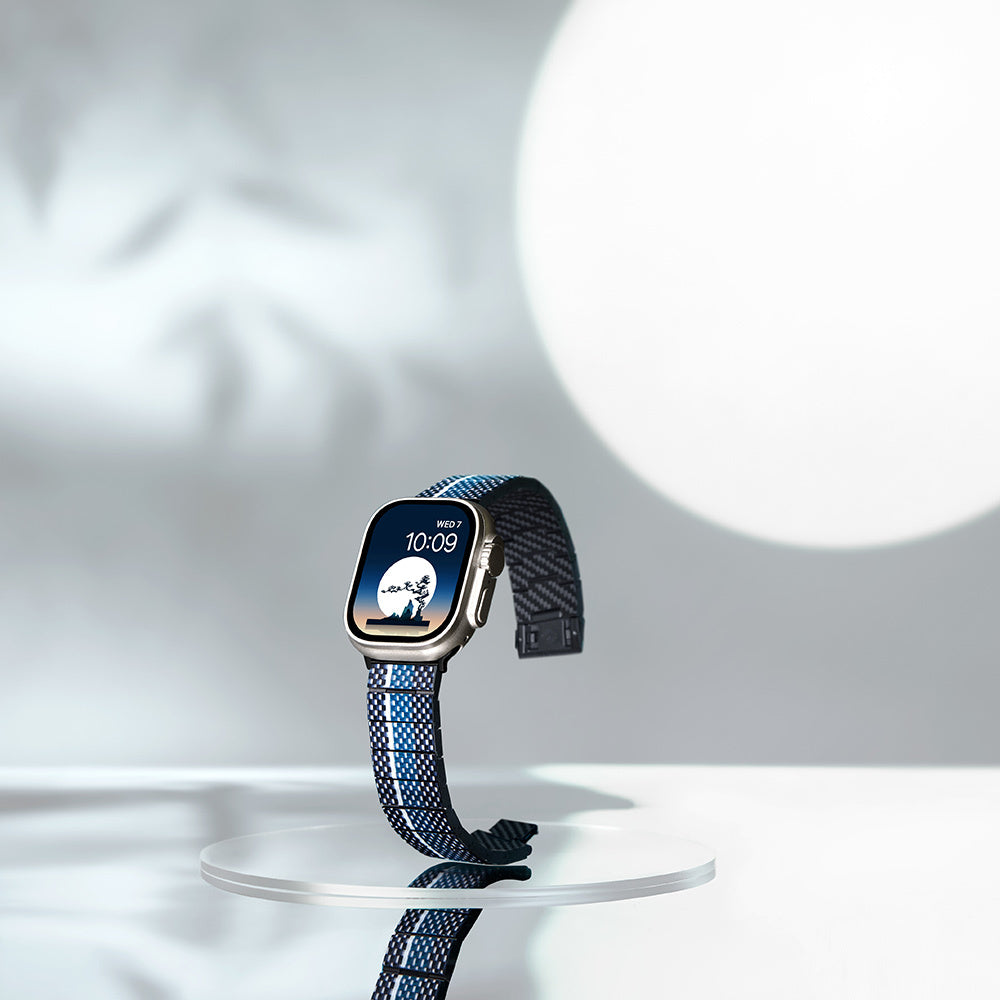 Watch Serisi Uyumlu Aramid Fiber ve Karbon Fiber Pitaka Poetry of Things ChromaCarbon Serisi Moon Universal Kordon