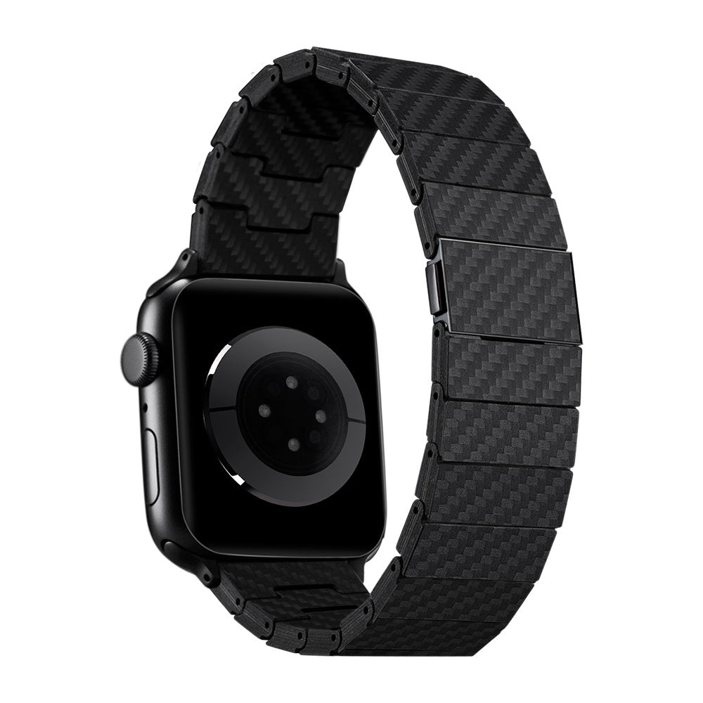 Watch Serisi Uyumlu Karbon Fiber Pitaka Modern Serisi Black-Grey Twill Universal Kordon