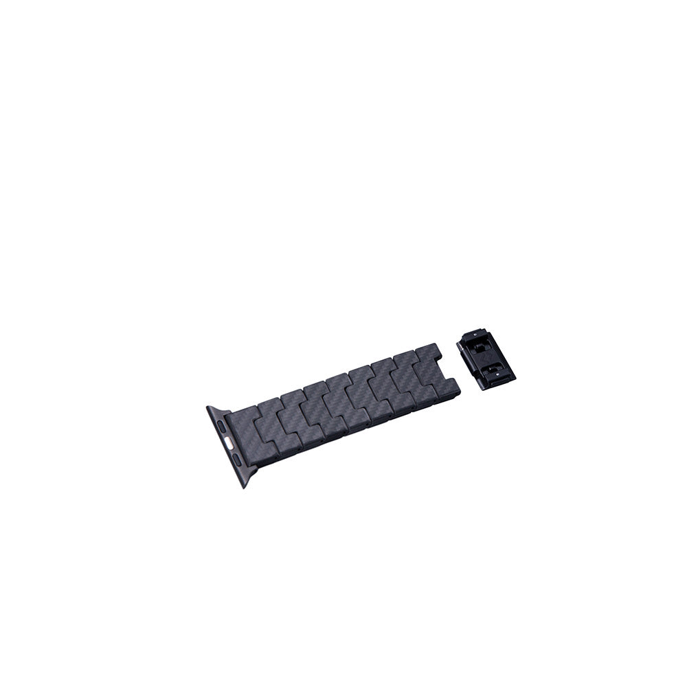 Watch Serisi Uyumlu Karbon Fiber Pitaka Modern Serisi Black-Grey Twill Universal Kordon