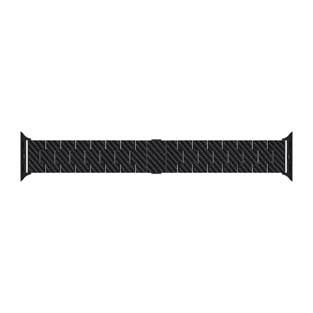 Watch Serisi Uyumlu Karbon Fiber Pitaka Retro Serisi Black-Grey Twill Universal Kordon