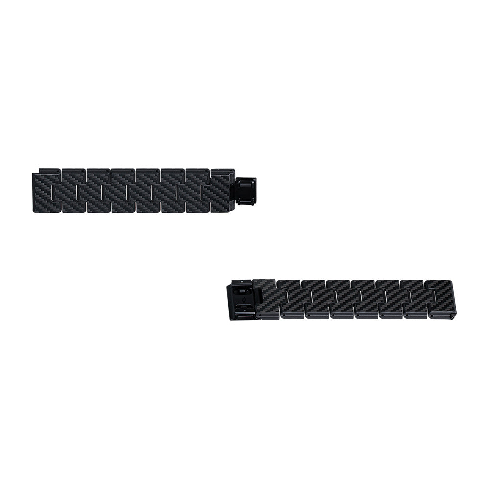 Watch Serisi Uyumlu Karbon Fiber Pitaka Retro Serisi Black-Grey Twill Universal Kordon